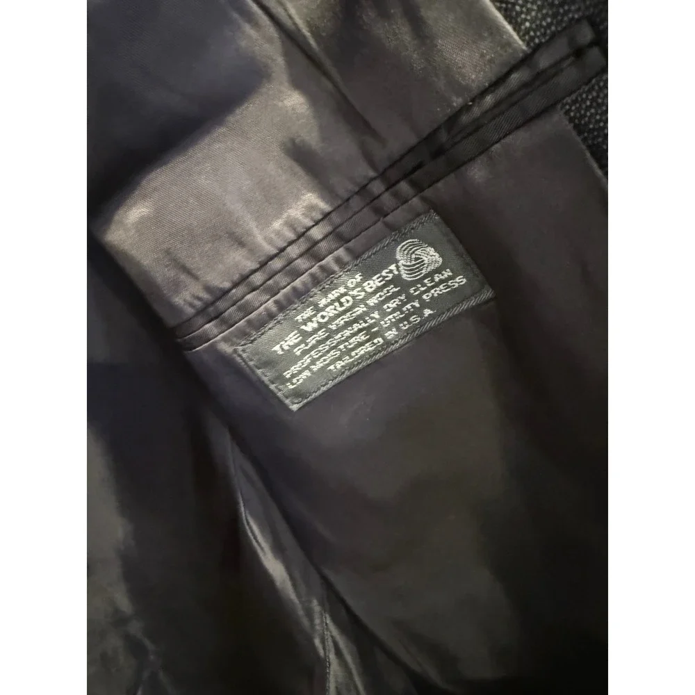 Christian‎ Dior Monsieur Grey Windowpane Pure Virgin Wool Blazer Sport Coat Mens